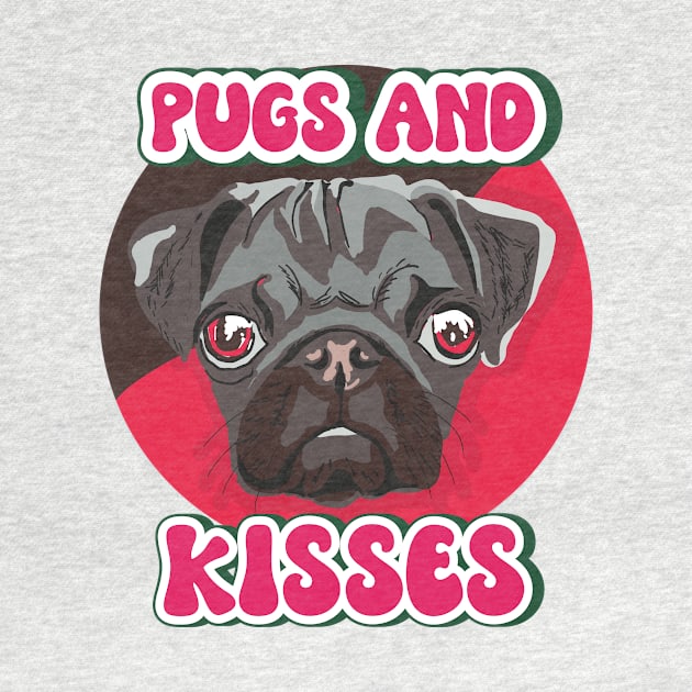 Pugs and kisses by HomeCoquette